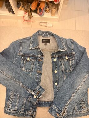 Banana Republic Medium Blue Denim Jacket with Brass Button